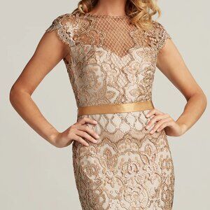 NWT Tadashi Shoji Miranda Sequin Embroidered Gown Sz 10. Mother of Bride Formal